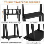 Mobile TV Stand for 32-75 Inch Screen with Storage Shelves