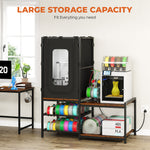 3D Printer Table with Filament Storage Rack & Protective Cover