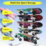 Wall-mount Skateboard Rack Storage
