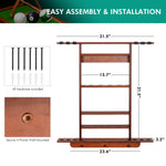 【Patented】2-in-1 Pool Cue Rack & Ping Pong Paddle Holder - Cherry