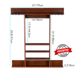 【Patented】Wall Mount Pool Cue Rack for 8 pcs - Cherry
