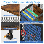 Rolling File Cart with Storage, Mobile File Cabinet with Hanging File Folder Organizer