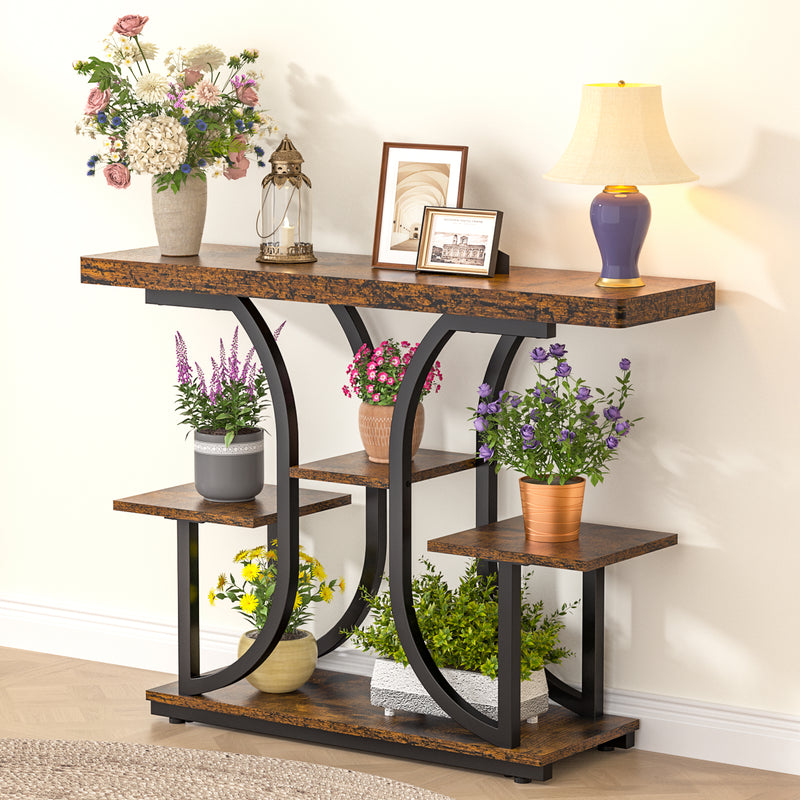 4-Tier 42.5" Console Table Sofa Table Entryway Table