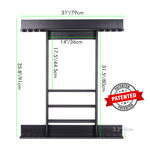 【Patented】Wall Mount Pool Cue Rack for 8 pcs - Black