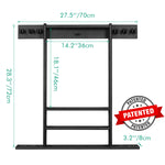 【Patented】Wall Mount Pool Cue Rack for 6 pcs - Black