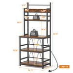 5-Tier Record Player Stand with Vinyl Storage Shelf