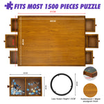 【US CA UK Only】1500 Piece Rotating Puzzle Board with 6 Drawers and Cover