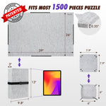 【Patented】【Tran-Z Series】 1500 Pieces Foldable Puzzle Mat, 39" x 26" Portable Jigsaw Puzzle Board