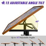 【US CA UK Only】UPDEATED 1500 Pieces Jigsaw Puzzle Table with Legs, Cover & 6 Sorter Tray, Enclosed with Wheels