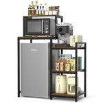 3-Tier Mini Fridge & Microwave Stand with Storage Shelves