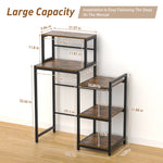 3-Tier Mini Fridge & Microwave Stand with Storage Shelves