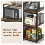 3-Tier Mini Fridge & Microwave Stand with Storage Shelves