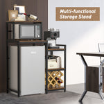 3-Tier Mini Fridge & Microwave Stand with Storage Shelves