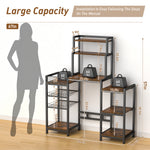Large Storage Shelf with Microwave Stand & Mini Fridge Storage Space