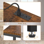 Mini Fridge Stand with Baker Rack and Power Strip