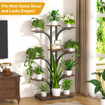 Plant Stand Indoor with Grow Lights, 64" 9 Tiered Tall Plant Shelf,