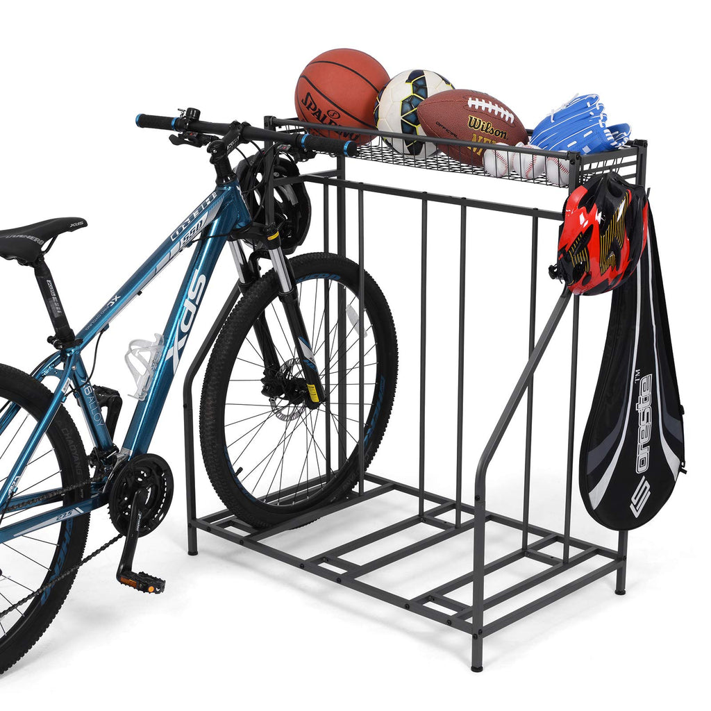 【US ONLY】3 Bicycle Floor Parking Stand, Widths Adjustable Bike Rack fo –  ikkle Home