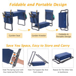 【Only US】Garden Kneeler Seat and Bench Heavy Duty (Hold 330lbs-150kg), Upgraded Thicker & Wider Soft Detachable Kneeling Pad, with 2 Tool Pouches