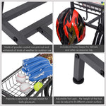 【US ONLY】3 Bicycle Floor Parking Stand, Widths Adjustable Bike Rack for Mountain, Hybrid, and Kids Bicycles