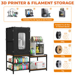 3D Printer Table with Filament Storage Rack & Protective Cover