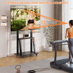 Mobile TV Stand for 32-75 Inch Screen with Storage Shelves