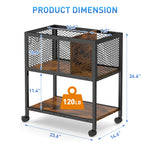 Rolling File Cart with Storage, Mobile File Cabinet with Hanging File Folder Organizer