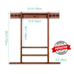 【Patented】Wall Mount Pool Cue Rack for 6 pcs - Cherry