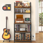 5-Tier Record Player Stand with Vinyl Storage Shelf