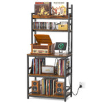 5-Tier Record Player Stand with Vinyl Storage Shelf