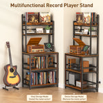 5-Tier Record Player Stand with Vinyl Storage Shelf