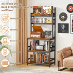 5-Tier Record Player Stand with Vinyl Storage Shelf