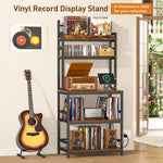 5-Tier Record Player Stand with Vinyl Storage Shelf