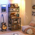 5-Tier Record Player Stand with Vinyl Storage Shelf