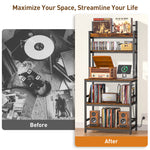 5-Tier Record Player Stand with Vinyl Storage Shelf