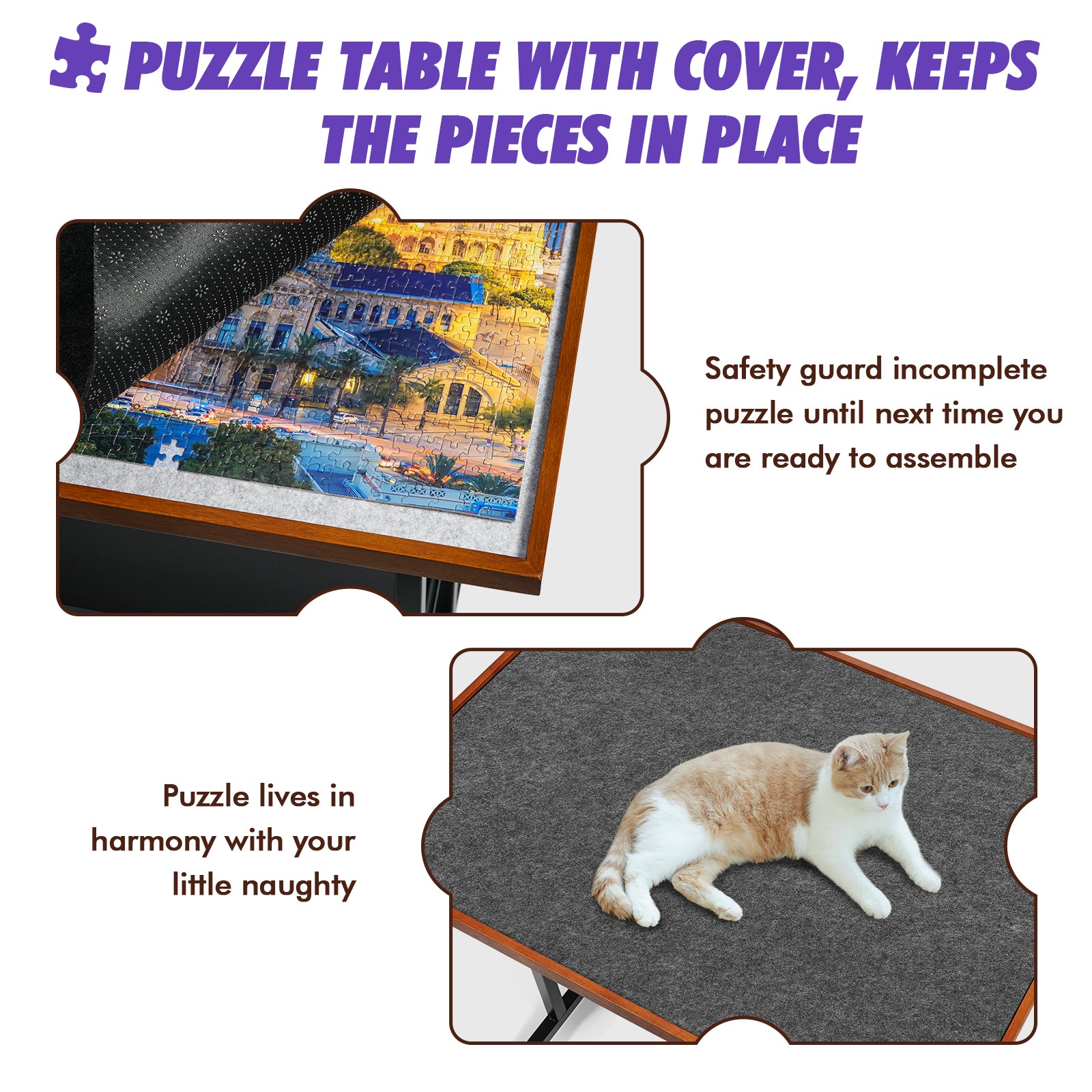 Pre-sale】Jigsaw Puzzle Table with Legs, for 1500 Pieces Puzzle – ikkle Home