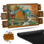 【US CA UK Only】1500 Piece Rotating Puzzle Board with 6 Drawers and Cover