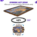 【US CA UK Only】1500 Piece Rotating Puzzle Board with 6 Drawers and Cover