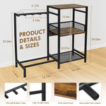 Guitar Stand with 3-Tier Vinyl Record Storage Shelf