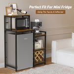 3-Tier Mini Fridge & Microwave Stand with Storage Shelves