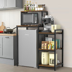 3-Tier Mini Fridge & Microwave Stand with Storage Shelves