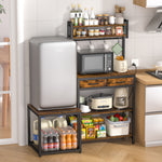 Mini Fridge Stand with Baker Rack and Power Strip