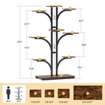 Plant Stand Indoor with Grow Lights, 64" 9 Tiered Tall Plant Shelf,