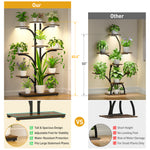 Plant Stand Indoor with Grow Lights, 64" 9 Tiered Tall Plant Shelf,