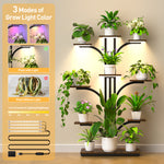 Plant Stand Indoor with Grow Lights, 64" 9 Tiered Tall Plant Shelf,