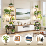8-Tier 62" Metal Plant Stand Indoor with Full-Spectrum Grow Light (2 Pack)