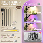8-Tier 62" Metal Plant Stand Indoor with Full-Spectrum Grow Light (2 Pack)