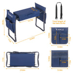【Patented】Garden Kneeler Seat and Bench Heavy Duty (Hold 330lbs-150kg), Upgraded Thicker & Wider Soft Detachable Kneeling Pad, with 2 Tool Pouches