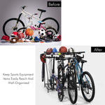 3 Bicycle Floor Parking Stand, Widths Adjustable Bike Rack for Mountain, Hybrid, and Kids Bicycles