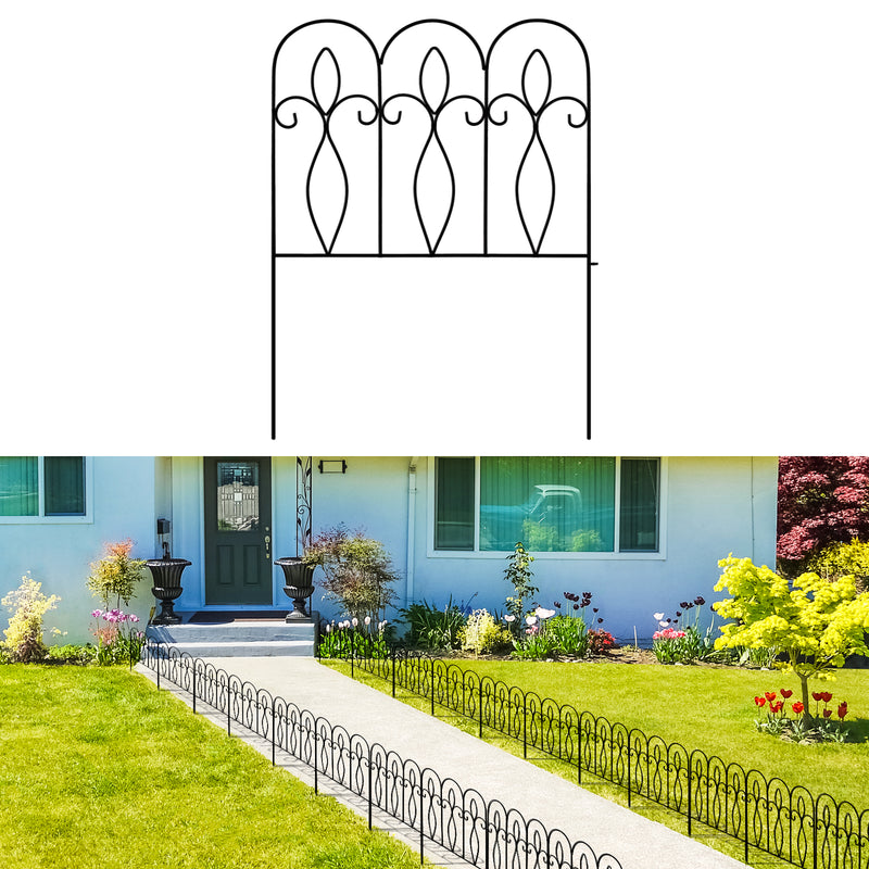5 Pcs Decorative Garden Fence - 32in x 10ft