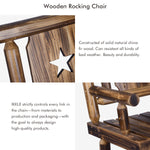 Outdoor Wooden Rocking Bench for 2 Persons